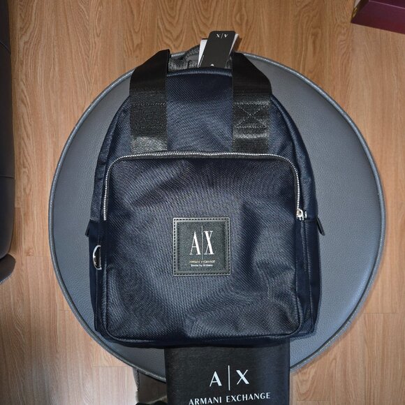A|X Armani Exchange Logo Patch Backpack (Unisex) - Picture 3 of 11
